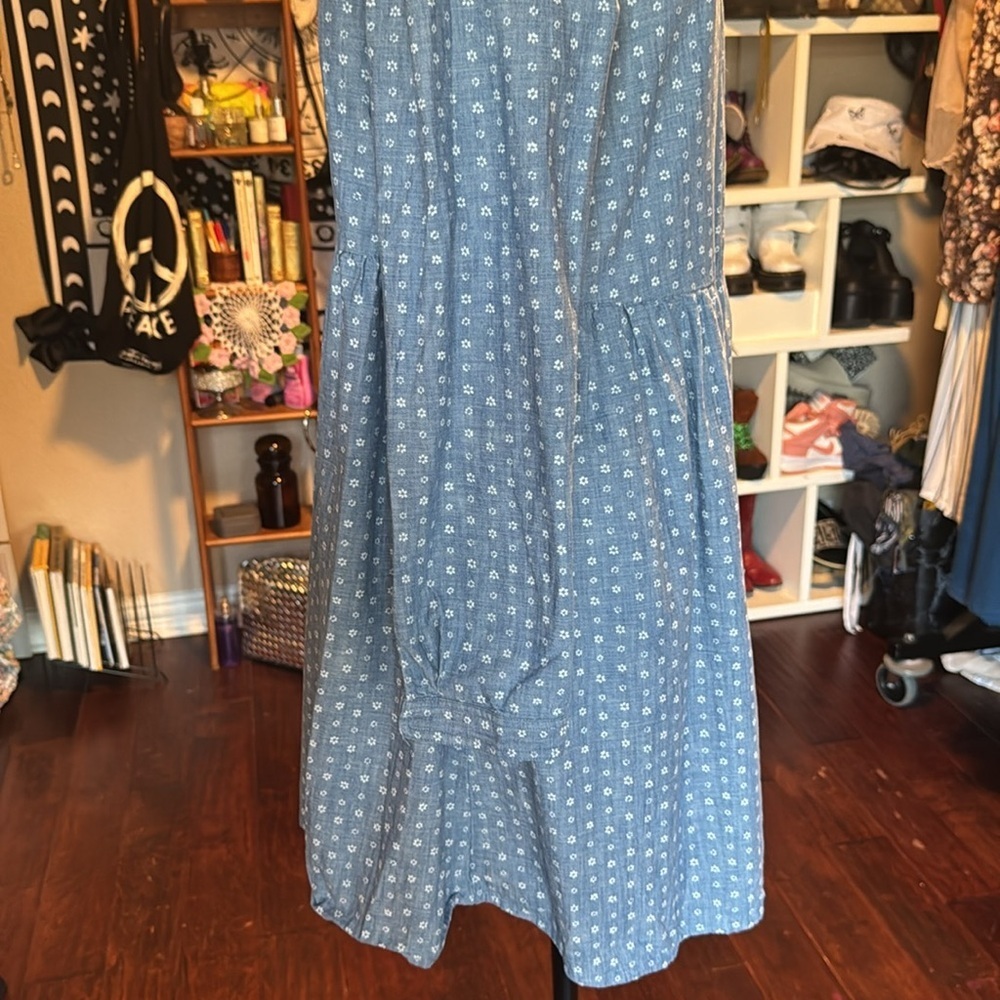 J. Crew Light Blue Polka Dot Button-Front Mini Dress - Picture 7 of 14